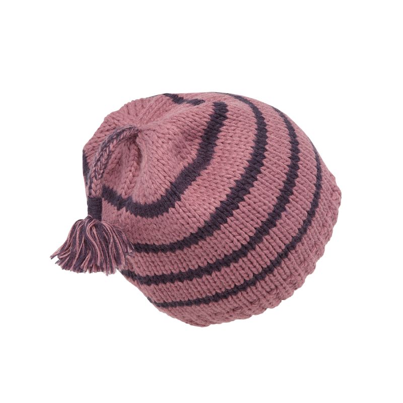 Infant Frosty Stripe Beanie - Rosewood