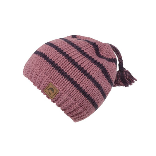 Infant Frosty Stripe Beanie - Rosewood